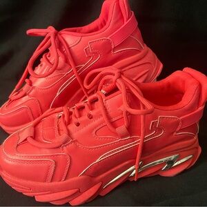 Cape Robbin Neon Platform Sneakers.                 Women’s Size 7